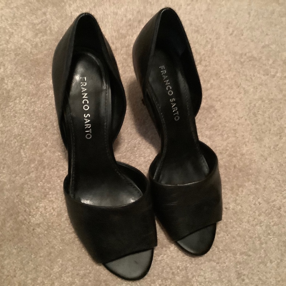 Franco Sarto dress shoe, 2.5 inch heel, black, size 7.5